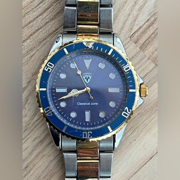 Micosum Men’s Watch Two atone Bracelet and Case Blue Dial - Picture 5 of 11